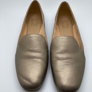 Naturalizer Emiline Gold Leather Slip ons